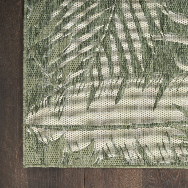 Bertine Floral Indoor / Outdoor Rug, Rectangle 10' x 14'