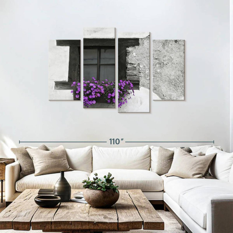 Boîte à fleurs mauve BW, H 48 po x l 75 po
