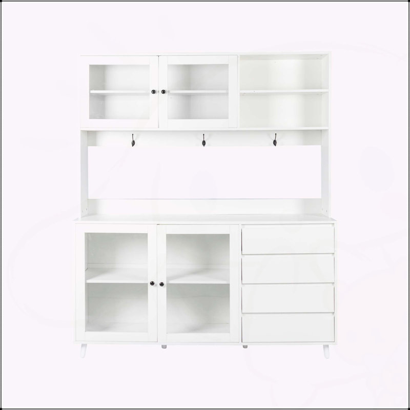 Grande huche de cuisine l 63 po, Blanc