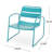 Relax With Ease On Teal Iron Chair, 24.96 In. D, 27.32 W, 24.5 H, 14.23 Lb Wt Chair In Iron: Backyard Relaxation Essential, Depth, Width, Height,