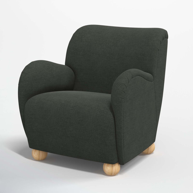 Cowen Polyester Armchair, Classic Black Linen