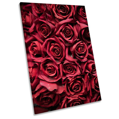 X7734 Rose Flowers - Wrapped Canvas Print