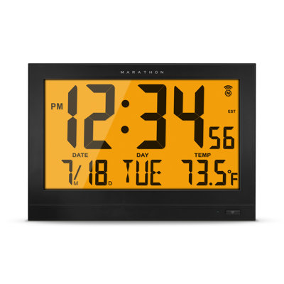 Horloge murale géante avec rétroéclairage et adaptateur d'alimentation Jumbo