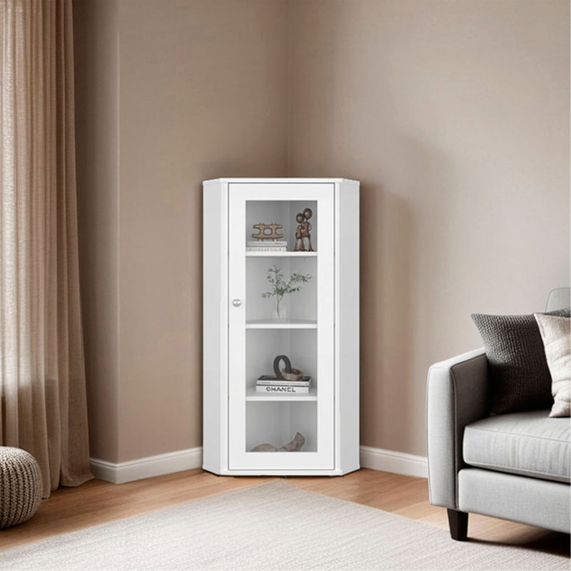Vitrine Ruffin, 1 porte, 4 tablettes