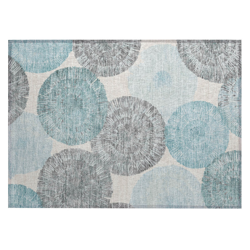 Machine Washable Indoor/Outdoor Adalaide ACN2351 Abstract Rug, Rectangle 1'8" x 2'6"