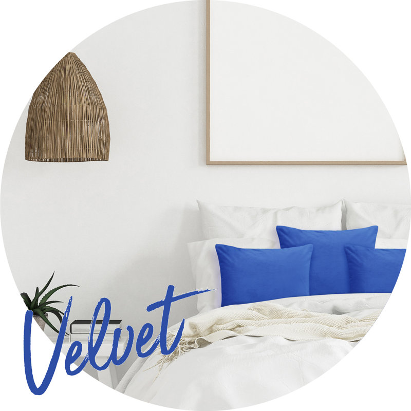 Rectangular Velvet Pillow Cover, Blue