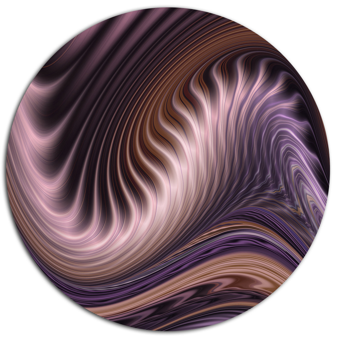 'Purple Waves Fractal Wall Art' Photographic Print on Metal Design Art 