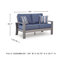 Causeuse d'extérieur avec coussin Dillon Beach