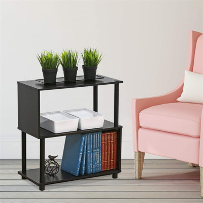 Salley 63.5cm H x 59.7cm W Plastic + Manufactured Wood Etagere Bookcase