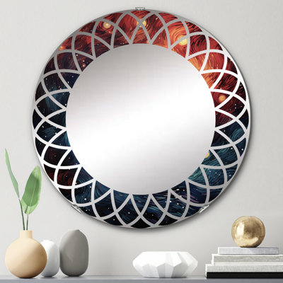 Climsland - Miroir mural abstrait rond