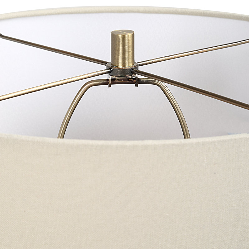 Ceramic Standard Lamp, Green, Beige