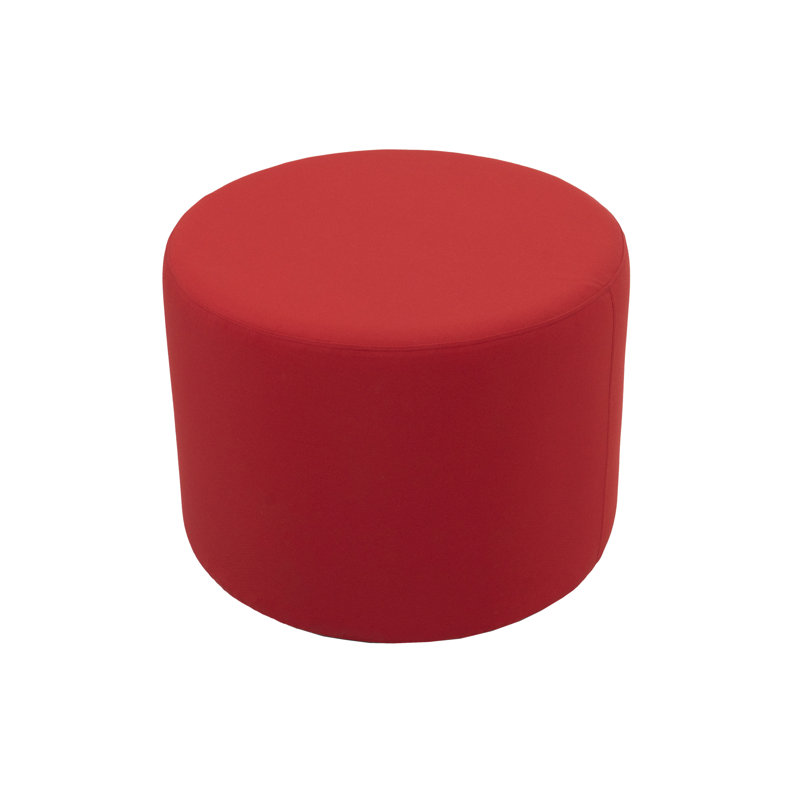 Repose-pieds d'extérieur rond 24 po avec Sunbrella®, H 18 po, Toile rouge