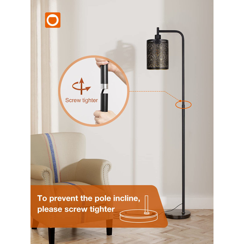 Cedriana 66'' Black LED Task Floor Lamp