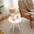 Metal End Table, Round Accent Coffee Side Table, Anti-Rust And Waterproof, Sofa Side Table For Living Room Bedroom Balcony (Beige)-1423407185