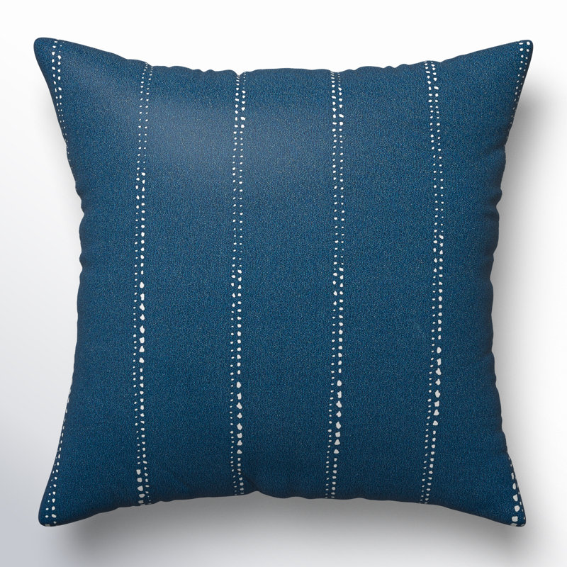 Housse et insert de coussin Mason Dot, Carré 22 po, Bleu marine