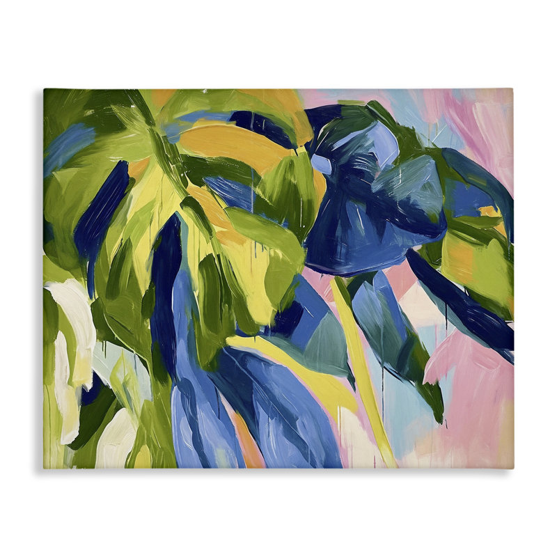 «Tropical Leaves Layered» par Ramona Murdock, H 16 po x l 20 po