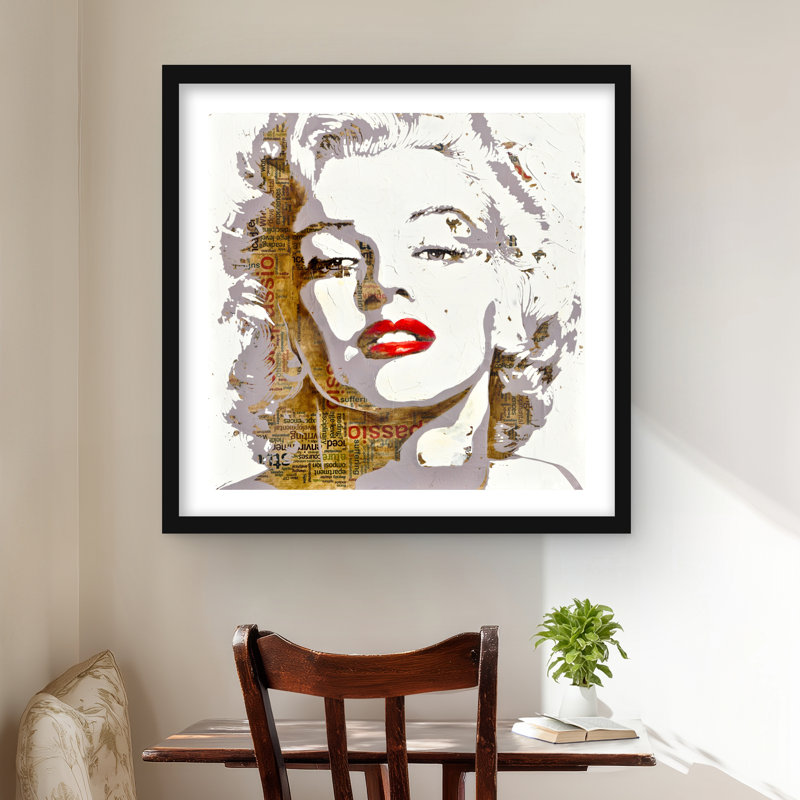 Impression de typographie de Marilyn Monroe | Décoration rétro de chambre encadrée