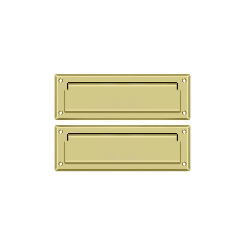 9" in x 3" Brass Mail Slot, Polished Brass