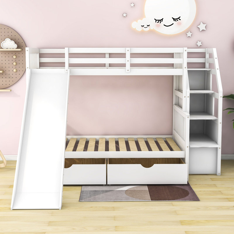Bilmar Twin Over Full 2 - Drawer Standard Bunk Bed by Isabelle & Max™, White