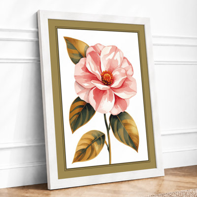 Pink Camellia Botanical - Framed Print