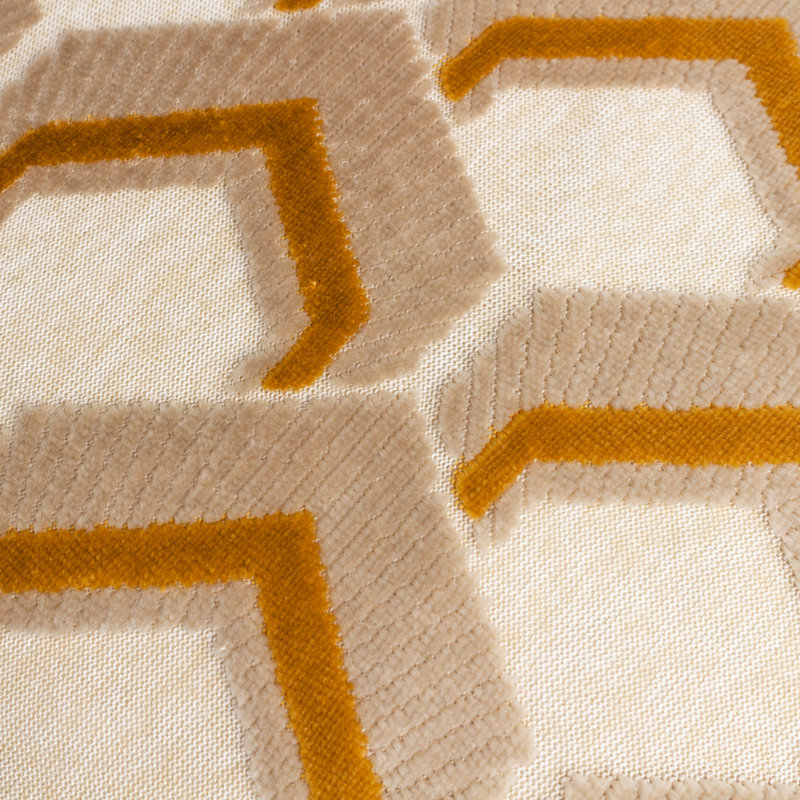Ledbury Geometric Square Throw Cushion, Cream
