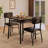 3-Piece Dining Table Set for 2 with Storage Rack, Small Space-Saving Kitchen Table & 2 Upholstered Chairs, Gray Wood Tabletop with Metal Frame Legs for Dining Room, Living Room-653404864