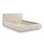 Grand lit Keyshawn à motif jacquard crème