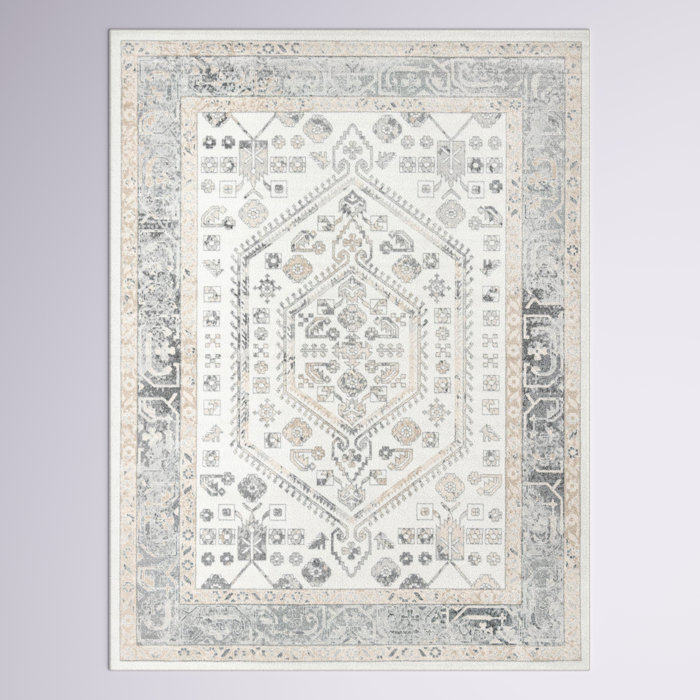 Mistana™ Edson Performance Ivory Rug & Reviews | Wayfair