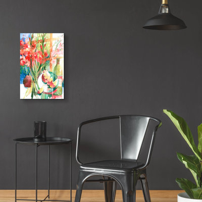 «Pears & Gladiolas» par Annelein Beukenkamp, art mural en verre acrylique