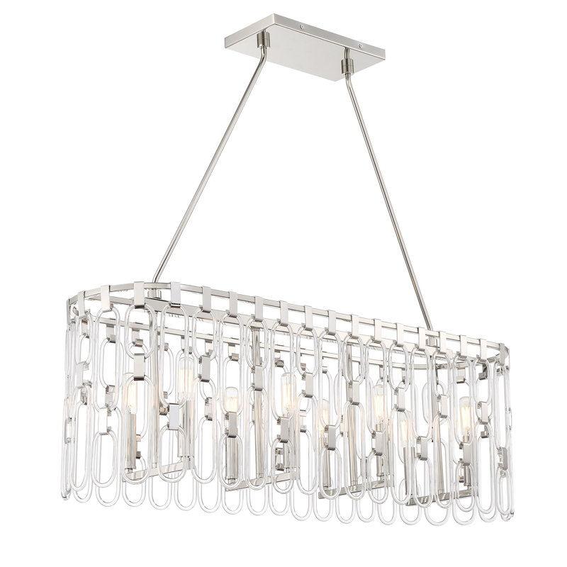 Dyan 8 - Light Dimmable Kitchen Island Square / Rectangle Chandelier