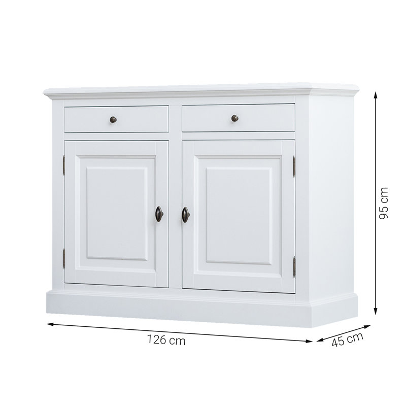 Breshai 126cm Sideboard, White