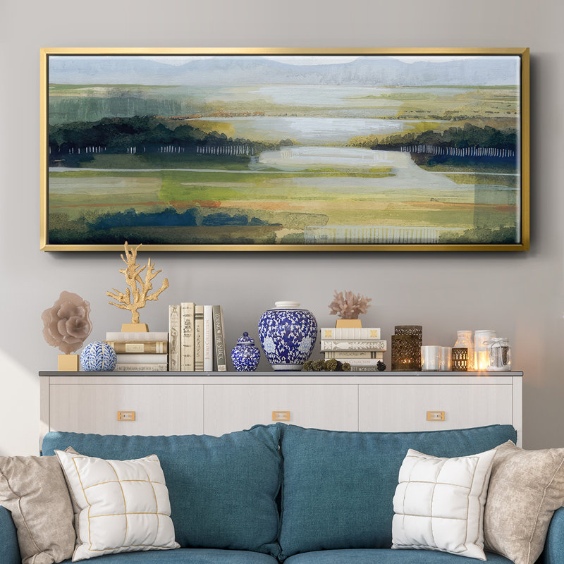 Lime Strata II- Framed Canvas