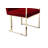     Pangea Home Dexter Upholstered Modern Velvet Arm/Dining Chairs – Indoor Arm Chairs with Gold or Silver Steel Legs- Dining Room, Bedroom, Living Room Chair - Red Velvet with Gold Legs-130251728