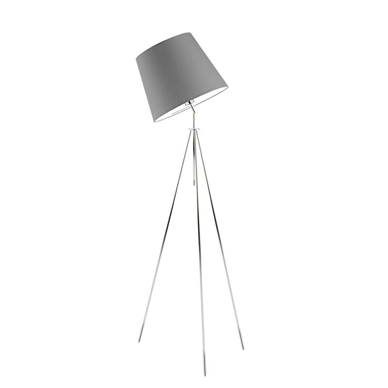 Abdulfawaz 155cm Tripod Floor Lamp, Grey, Chrome