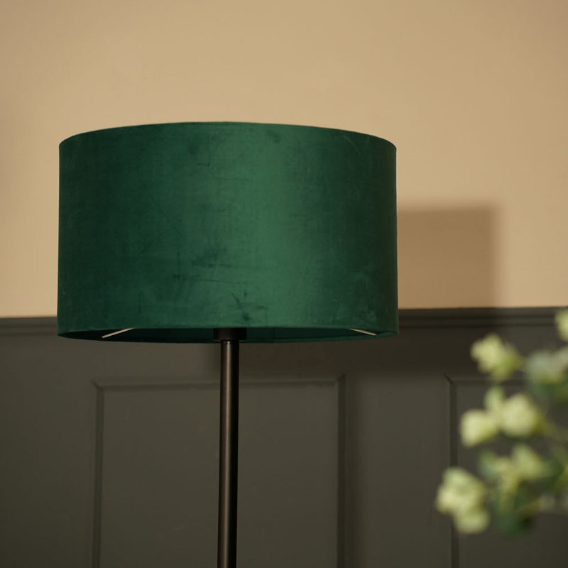 Pearletta Traditional Floor Lamp Set, Black, No, Green