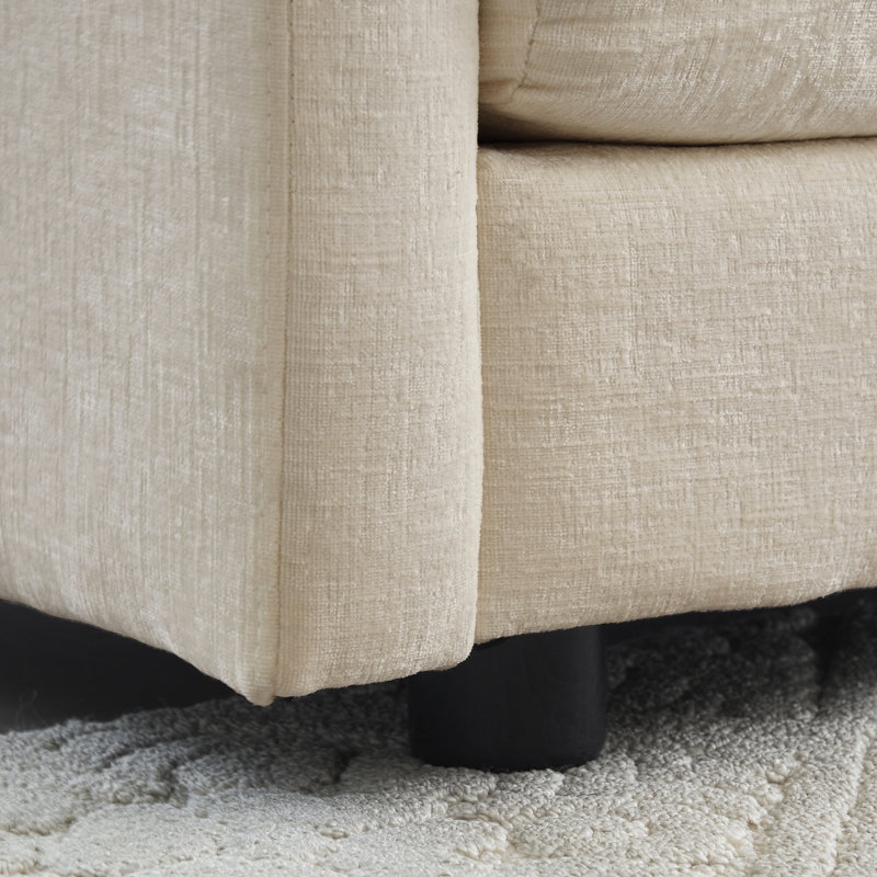 Canapé modulaire en U en chenille beige convertible 5, doux et relaxant pour le salon