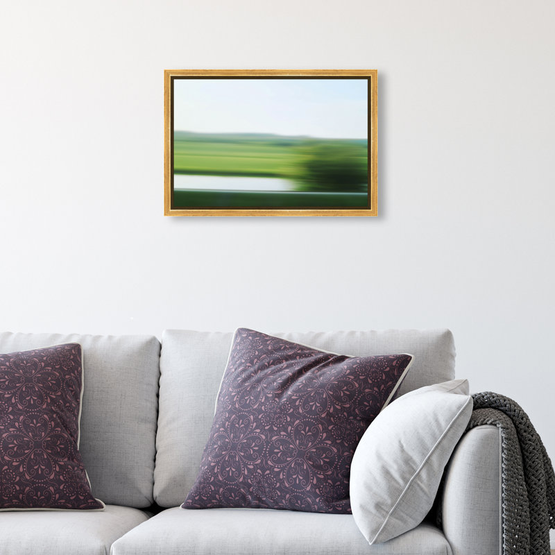 Velocity Meadow I Print by Oliver Gal, 21"H x 31"W, Gold Floater Frame