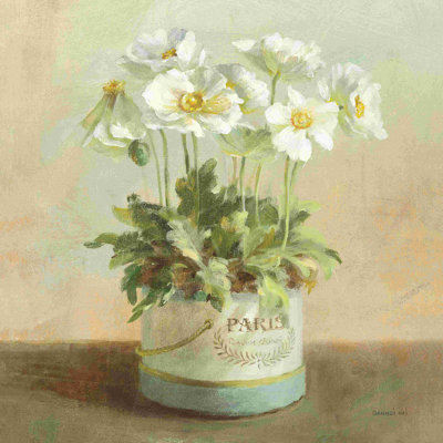 «Tres Chic Poppies» par Danhui Nai - reproduction d'art sur toile tendue