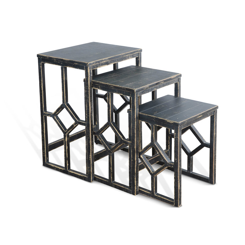 3 - Piece Living Room Table Set, Black Sand