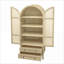 Grande armoire de rangement arquée 70,28 po avec 2 tiroirs et tablettes réglables
