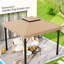 Toit de remplacement pour pavillon de jardin 9,8 pi X, kaki avec auvent extérieur à double aération, toit