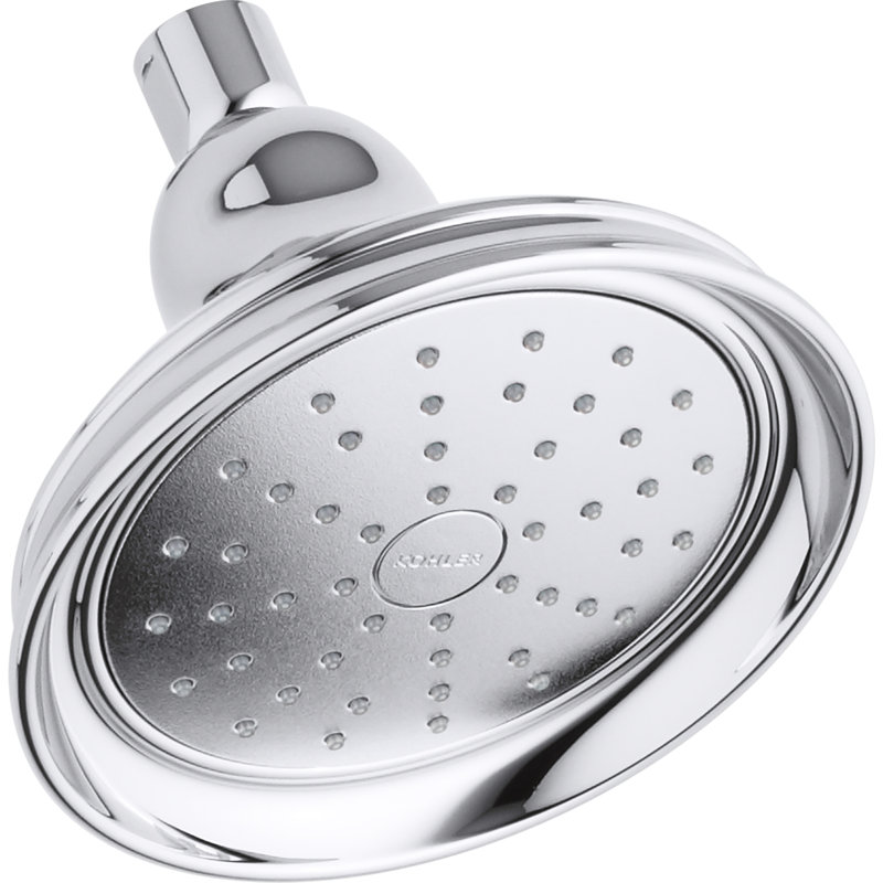 Pomme de douche entièrement fixe avec jet d'air à induction Katalyst Bancroft, Chrome poli