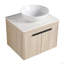Ensemble de meuble-lavabo moderne 24 po avec lavabo en céramique, meuble-lavabo mural en chêne blanc avec porte à fermeture en douceur, emballage KD