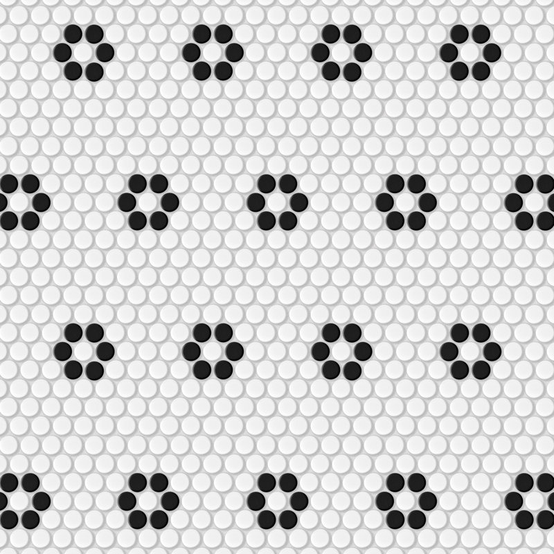 Metro Penny 1" x 1" Porcelain Penny Round Mosaic Wall & Floor Tile