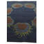 Tapis carré bleu marine Otto