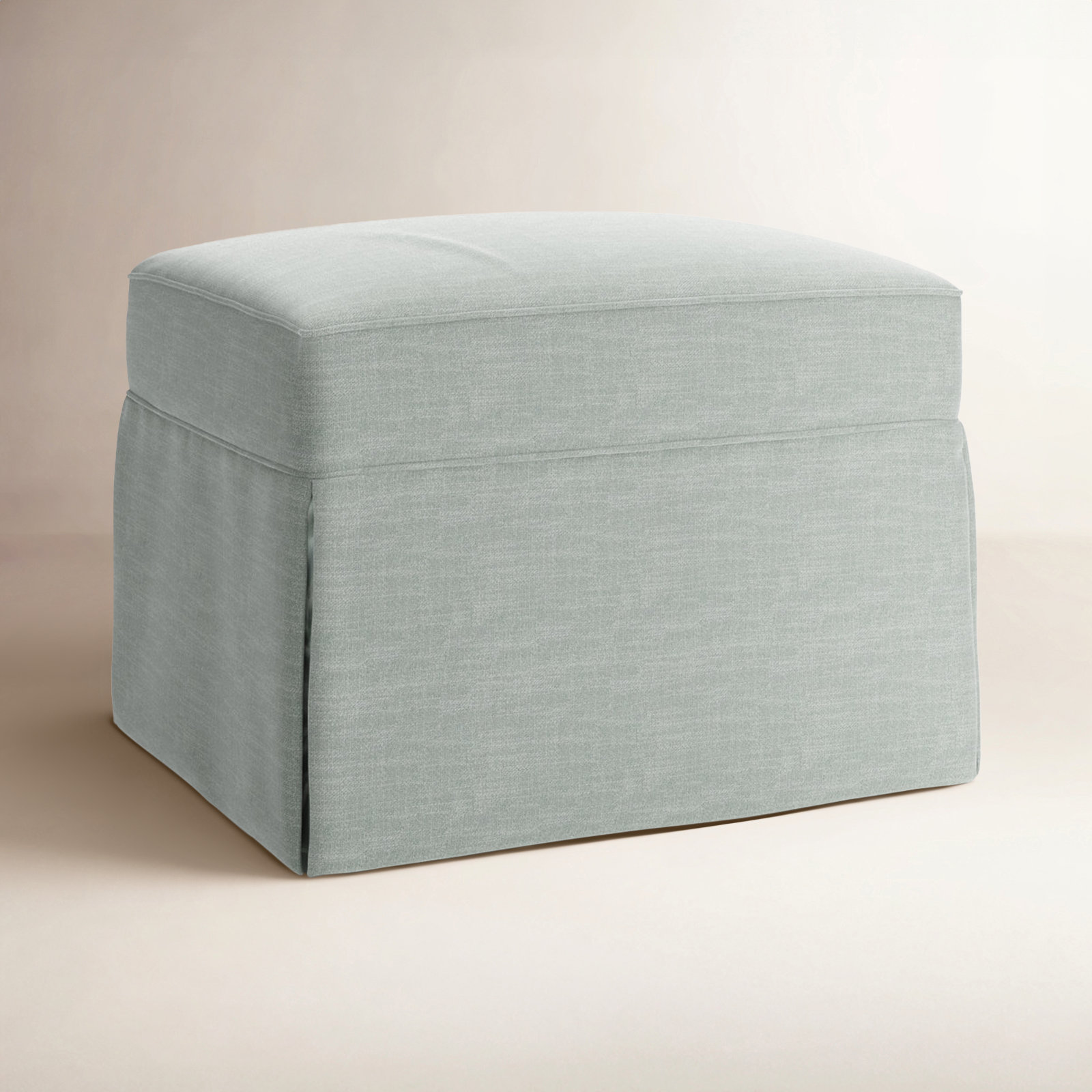 Amari 33" Cotton Ottoman, Conversation Capri Basketweave