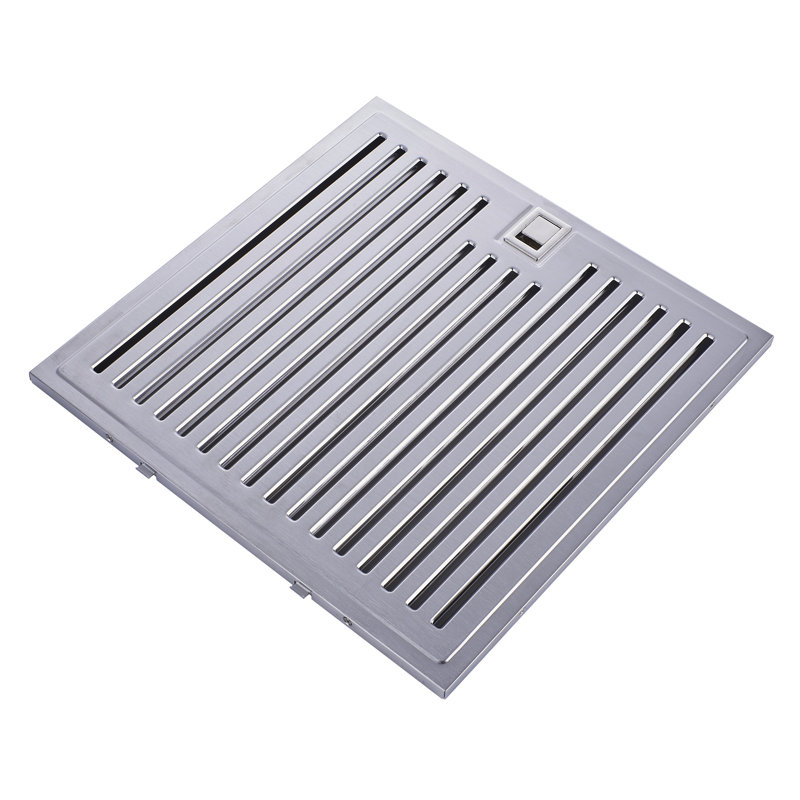 Filtre à chicane en acier inoxydable pour hotte de cuisine, H 0,39 po x l 13,56 po x P 13,69 po