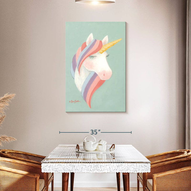 Brampt Pastel Unicorn, 45" H x 30" W