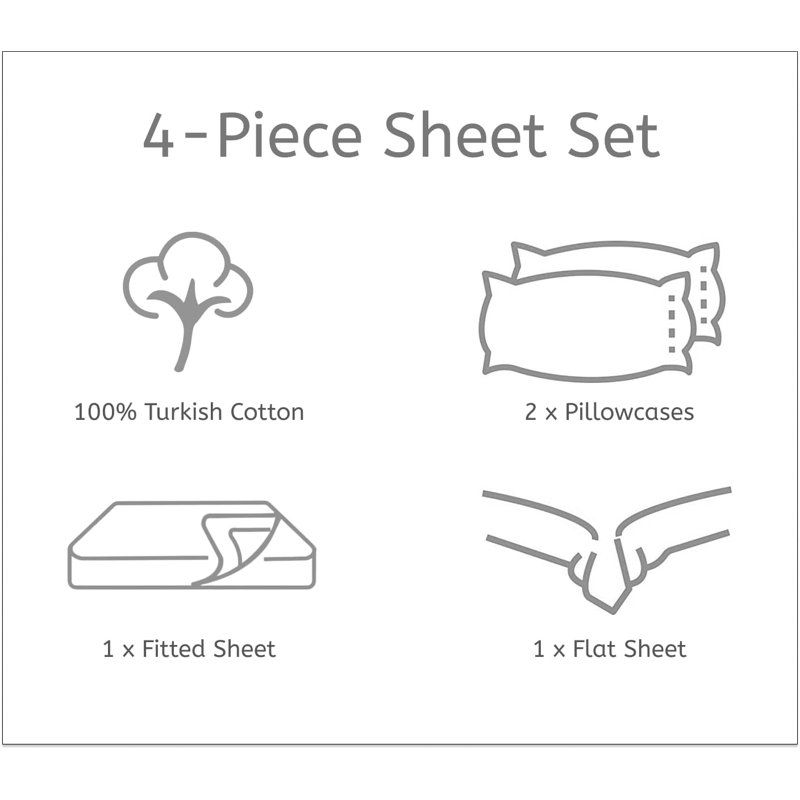 Full White Cotton Jersey Knit Deep Pocket Bed Sheet Set