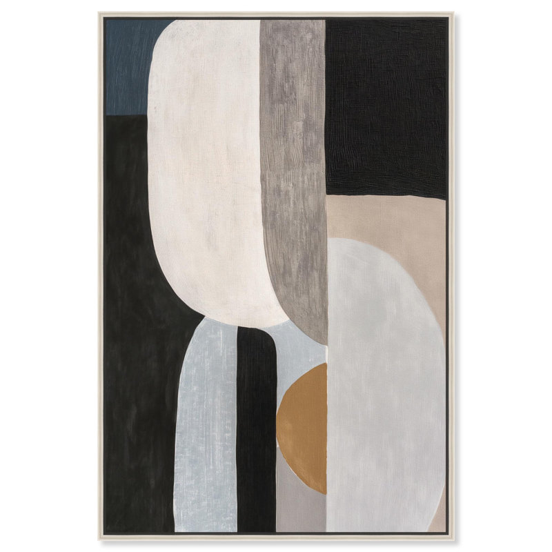 Art géométrique Boho, art entremêlé, H 16 po x l 11 po, Encadrement argenté